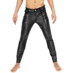BOCKLE Lederhose Bockle® Tube Aniline Zip Lederhose Lederjeans Herren Leder Hose 42