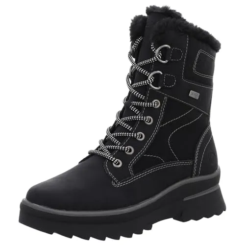 Remonte Damen D2B73 Stiefelette - Wasserabweisend und bequem - Wanderschuhe aus echtem Leder mit herausnehmbarer Einlegesohle und extra weichem Fußbett für optimalen Tragekomfort bei jedem Wetter.