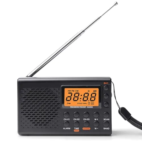 Tragbares Kofferradio AM/FM/SW mit LCD-Display