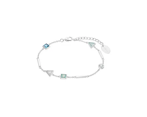 s.Oliver Armband 2033898 - Elegantes Damenarmband aus 925 Sterling Silber mit bunten Zirkonia, längenverstellbar und ideal für Gala- oder Businesslooks.