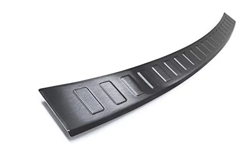 teileplus24 L737 Ladekantenschutz V2A Edelstahl kompatibel mit Nissan Leaf 2 ZE1 2017- Abkantung, Farbe:Anthrazit gebürstet