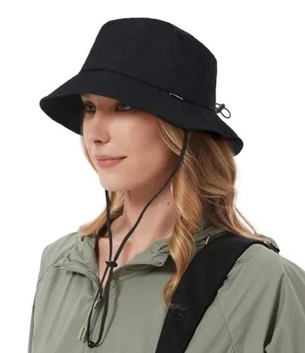 Regenhut Damen & Herren - Wasserdichter Bucket Hat mit UV-Schutz - Hüte & Mützen - Dieser stylische Eimerhut aus wasserdichtem Nylon bietet optimalen UV-Schutz (UPF 50+) und ist perfekt für Outdoor-Aktivitäten und Reisen.