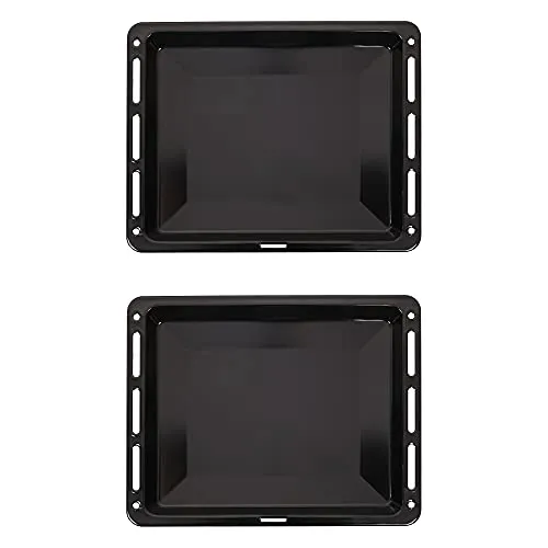 ICQN Backblech Set 2-St - 460 x 370 x 30 mm, kratzfest und rostfrei, ideal für Bosch Neff Constructa Backöfen