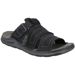 Josef Seibel Maverick 14 - Bequeme Herren-Sandale in Schwarz, Größe 45 - Wanderschuhe aus Leder mit leichter PU-Sohle für optimalen Tragekomfort. Ideal für normale Füße, einfaches An- und Ausziehen dank praktischer Schnalle.