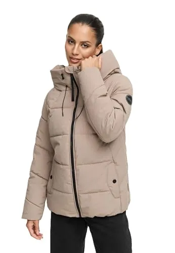 Marikoo Damen Winter Steppjacke Kuscheltatze XVI mit Kapuze – Kälteschutz und Stil - Die Marikoo Steppjacke Kuscheltatze XVI vereint urbanen Stil mit hohem Komfort. Mit gefütterter Kapuze und warmen Rippbündchen bietet sie optimalen Schutz an kalten Tagen. Ideal für die kalte Jahreszeit!