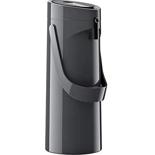 Tefal Termokande PONZA 1.9 ltr. - Dunkelgrau mit Pumpesystem - Thermoskanne für Lebensmittelaufbewahrung, hält Getränke lange heiß oder kalt dank effizientem Pumpesystem.