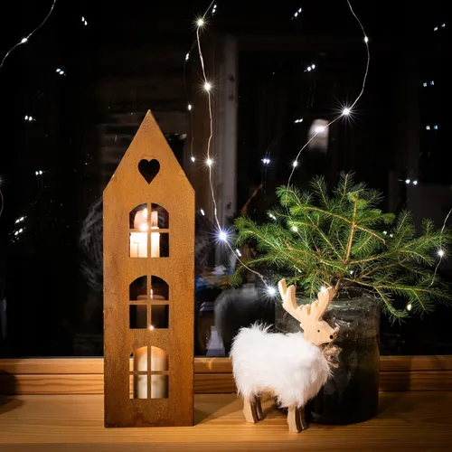 Edelrost Metall Laternen - Weihnachtslaterne - Gartenlaternen - Laternenhaus