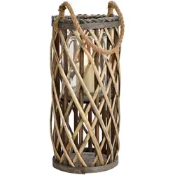 Produktbild Laterne, Braun, Holz, Glas, zylindrisch, 18x40x18 cm, Glaseinsatz, Dekoration, Windlichter & Laternen, Laternen