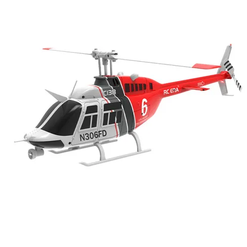 Torcster Hubschrauber Bell 206 Jet Ranger rot-weiss 6G 312mm RTF RC Modellbau