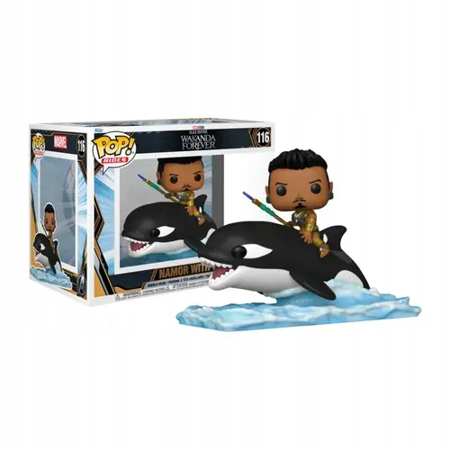 Funko Pop! Ride Super Deluxe - Black Panther: Wakanda Forever, Namor mit Orca, 14 cm große Vinyl-Sammelfigur und ideales Geschenk für Fans