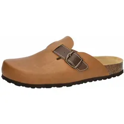 Lico Clog Bioline Clog Style - Bequeme Hausschuhe in Braun (36 EU) - Stylische Hausschuhe aus Synthetik mit Lederinnensohle und Gummisohle, ideal für gemütliche Stunden zu Hause.