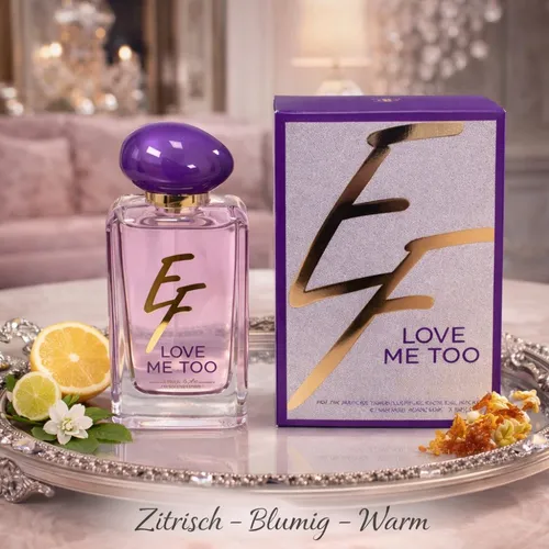 Eau de Parfum Love Me Too Damenduft – Blumig, Fruchtig & Frisch - Eau de Parfum für Damen, 100 ml Spray, ideal für den täglichen Gebrauch. Verleihen Sie Ihrem Look eine frische Note mit diesem langanhaltenden Duft aus Paris.