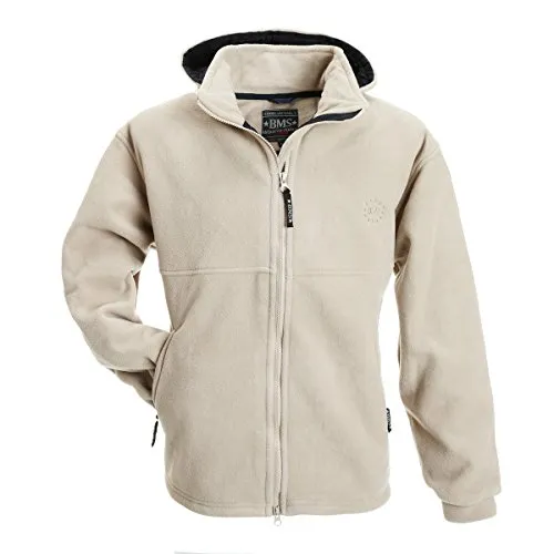 BMS Fleece Windsmoother Kapuzen-Jacke, Camel, Größe 2XL