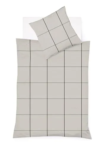 fleuresse Bettwäsche Lech 4311, Flanell 2-teilig in grau von fleuresse