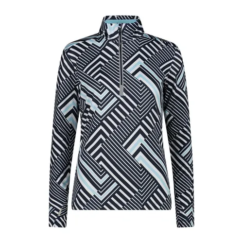 CMP Woman Sweat b.blue-anice (96ZP) 42 - Technisches Rollkragen-Trikot für Damen, ideal für Laufen und Radfahren. Mit Dry Function-Technologie für optimale Schweißverdunstung und 4-Way Stretch für perfekte Passform.