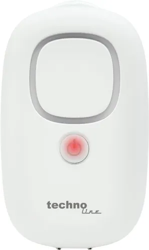 technoline PA 300 Wassermelder (Badewannen-Überlaufschutz mit Saugnapf, optischem & akustischem Alarm)