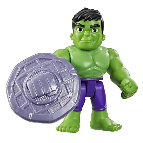 Marvel Spidey und Seine Super-Freunde Hulk Spielzeug mit Accessoire, 7,6 cm große Action-Figur, Superhelden-Spielzeug für Kinder, ab 3 Jahren, grün