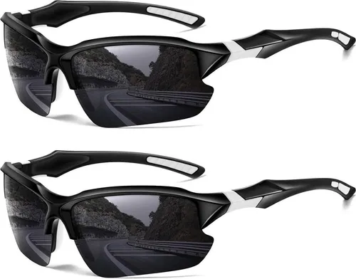 Sport Sonnenbrille mit polarisierten UV400 Gläsern - Leichte Sportbrille für Radfahren, Angeln und Laufen. Mit UV400-Schutz und rutschfestem Design für besten Tragekomfort und klare Sicht bei Outdoor-Aktivitäten. Ideal für aktive Menschen, die Qualität und Funktionalität schätzen.