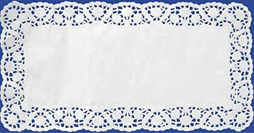 VEPATIM 60 Deko-Tortenspitzen eckig weiß 20 x 40 cm,.