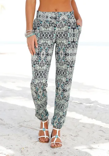 LASCANA Strandhose mit Ethnoprint und Taschen, leichte Sommerhose, Jerseyhose