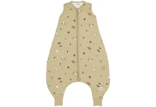 Meyco Baby Schlafsack Forest Animals Sand, 104 cm – Bewegungsfreiheit für kleine Entdecker - Der Jumper-Schlafsack bietet deinem Kind optimale Bewegungsfreiheit und Komfort. Hergestellt aus 100 % Baumwolle, sorgt er für ein angenehmes Schlafklima und ist ideal für die Übergangsmonate.