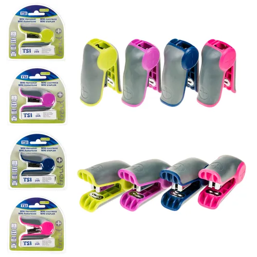 Mini Heftgerät Kunststoff 1000 Heftklammern inklusive 24/6 Metall kompakt neu