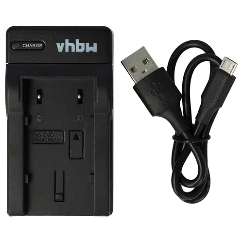 vhbw USB Ladegerät kompatibel mit JVC GZ-MG131, GZ-MG150, GZ-MG155, GZ-MG135, GZ-MG140 Kamera Camcorder/Akku