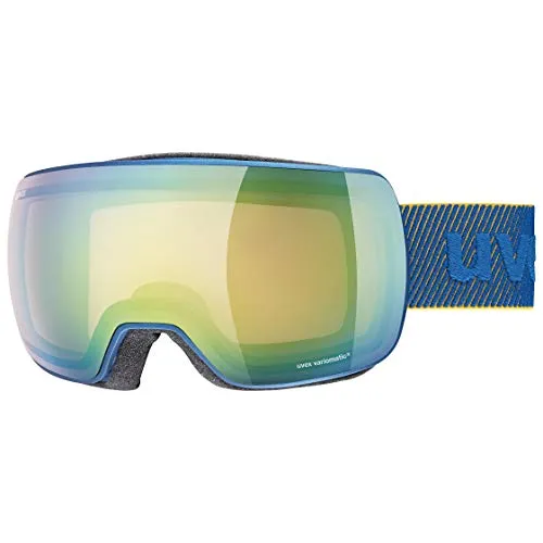 uvex compact V - Skibrille für Damen und Herren - selbsttönend & verspiegelt - verzerrungs- & beschlagfrei - underwater matt/green-clear - one size