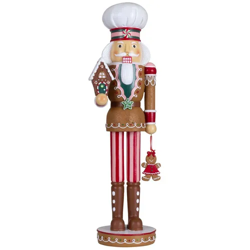 Bunter Nussknacker 45cm - Handgefertigte Deko Figur für Weihnachten - Nussknacker aus Holz im nostalgischen Retrodesign, ideal als festliche Deko für Erwachsene. Handgefertigt und verziert, bringt er Weihnachtszauber ins Zuhause.