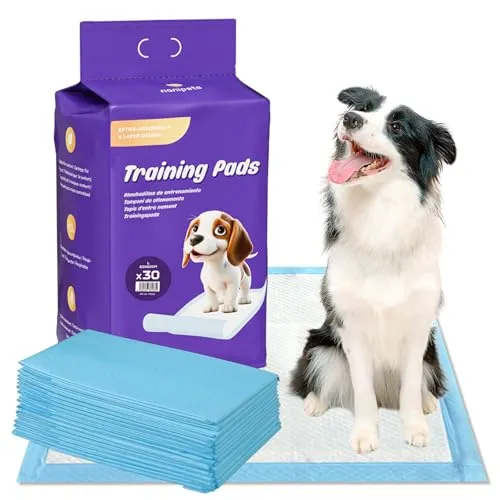 Nanipets® Trainingspad für Hunde Welpenunterlagen, Superabsorbierendes & Auslaufsichere Wickelunterlagen, 60 x 60 cm Extra Große, Dicke Pet Pads, 30 Stück