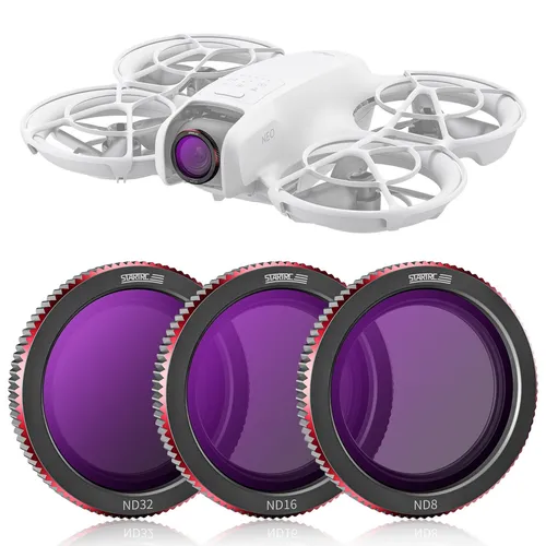 DJI Neo 3 in 1 Kameralinse Objektiv Filterset ND 8/16/32 - Praktisches 3 in 1 Filterset für die DJI Neo Drohne, ideal für kreative Aufnahmen und optimierte Lichtverhältnisse. Hochwertige Verarbeitung für zuverlässige Ergebnisse.
