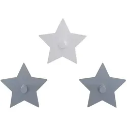 Roba Wandhaken Little Stars, Dunkelgrau in silber von roba