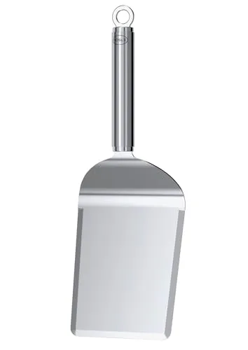 RÖSLE Plancha-Spachtel breit - Hochwertiger Grillspachtel aus Edelstahl 18/10, ideal zum Wenden von Fleisch und Gemüse auf Grillplatten