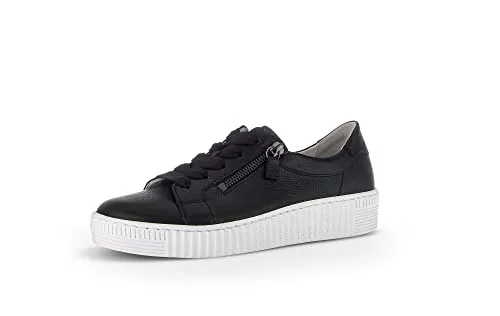 Gabor Damen Low-Top Sneaker - Sportlich und stylish - Damen-Sneaker aus hochwertigem Glattleder mit bequemer Einlegesohle und flachem Absatz für optimalen Tragekomfort im Alltag.
