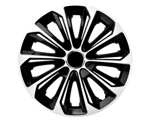 Radzierblende EXTRA Strong schwarz/weiß 16 Zoll 4er Set - Radkappen aus hochwertigem Material, bieten einfache Montage und einen starken Schutz für Ihre Reifen.