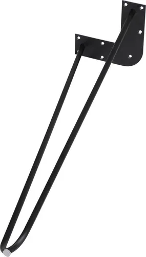 Dieda Tischbein Hairpin schwarz - Elegantes Design für Ihr Zuhause - Tischbein Hairpin in Schwarz, Maße (L x B x H): 710 x 255 x 59 mm, ideal für moderne Möbel und eine stilvolle Einrichtung.