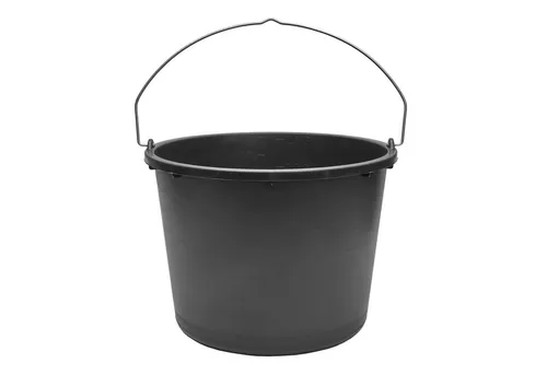 Garronda Baueimer robuster Mörteleimer mit Metallhenkel Putzeimer, Maurerkübel GD-0168, (1-tlg., 1), Mischen von Beton, Mörtel, Gips, Kleber, Sand, Erde, Wasser, Schutt