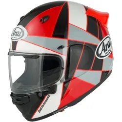 Arai Quantic Peak Helm, rot, Größe L für Männer - Robuster Motorradhelm mit e-cLc-Helmschale für hohe Stabilität und geringes Gewicht. Ideal für sportliches Touring und optimierte Aerodynamik.