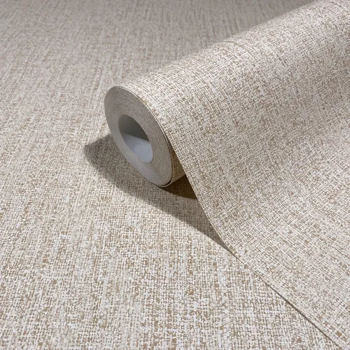 Tapete Beige Uni Modern für Wohnzimmer Schlafzimmer 10,05 x 0,53m