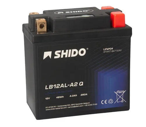 Shido 12V 5Ah Lithium Motorradbatterie LiFePO4 LT12B-BS