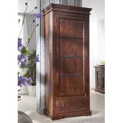 Mehrzweckschrank aus massivem Akazienholz in braun von Massivholzmöbel24