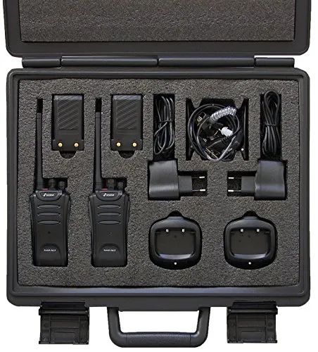 stabo Elektronik 20283 freetalk digi_8 Funkkoffer – PMR/DMR Funkgeräte-Set – sichere und störungsarme Digitaltechnik – Li-Ion-Akku