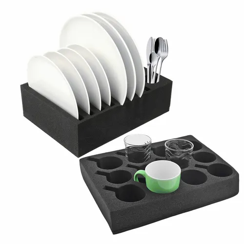 Wamovo Geschirrständer 2x Geschirrhalter in schwarz von Wamovo®