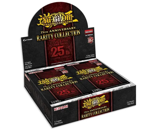 Yu-Gi-Oh! 25th Anniversary Rarity Collection - 24 Booster Display - TCG OVP Displays, 1. Auflage der begehrten 25th Anniversary Rarity Collection von Konami, ideal für Sammler und Spieler, Sprache: Englisch.