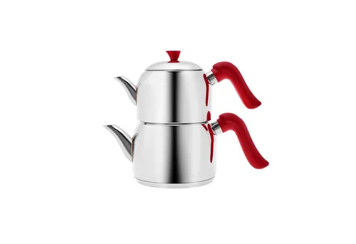 Karaca Edena Midi Edelstahl-Teekannen-Set 3.3L in silber von Karaca