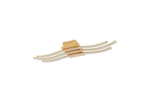 EGLO LED Deckenleuchte Miraflores – Elegante Deckenlampe in Gold und Weiß, 60,5 cm - Lampen für stilvolle Raumbeleuchtung, inklusive LED-Leuchtmittel mit 2000 Lumen, ideal für Flur oder Wohnräume.