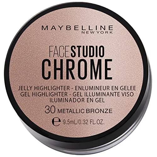 Maybelline New York Face Studio Chrome Jelly Highlighter, bronze, 38 g