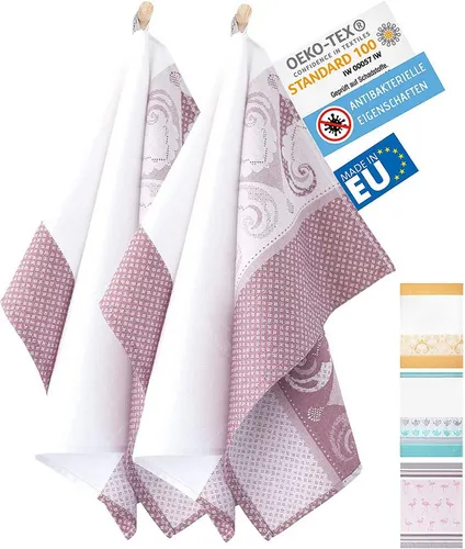 Zwoltex Geschirrtuch Jacquard Geschirrtücher - Ägyptische Baumwolle