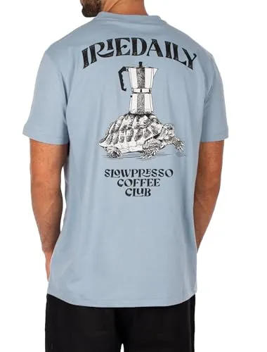 IRIEDAILY Slowpresso Tee, Light Blue, S von IRIEDAILY