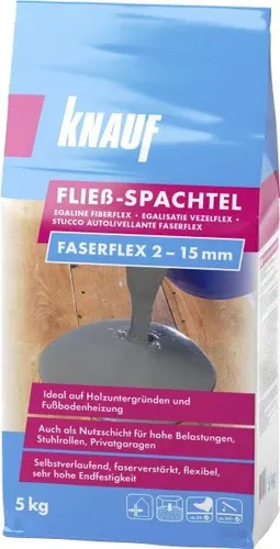 Knauf Fließspachtel Faserflex grau, 5 kg, für Innen und Außen
